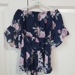 Blue floral size 2 dress